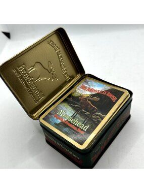 Moosehead Beer Playing Cards Original Tin Includes Two Decks The Moose Is Loose